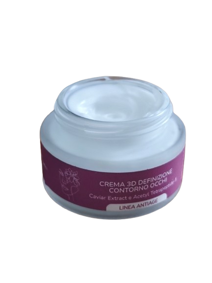 CREMA 3D DEFINIZIONE CONTORNO OCCHI con Caviar Extract e Acetyl Tetrapeptide-5 - caramiabeautylab